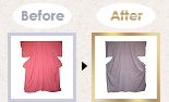 着物の染め直し　Before After