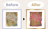 着物の染め直し　Before After