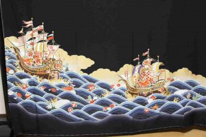黒留袖「青海波・宝船」