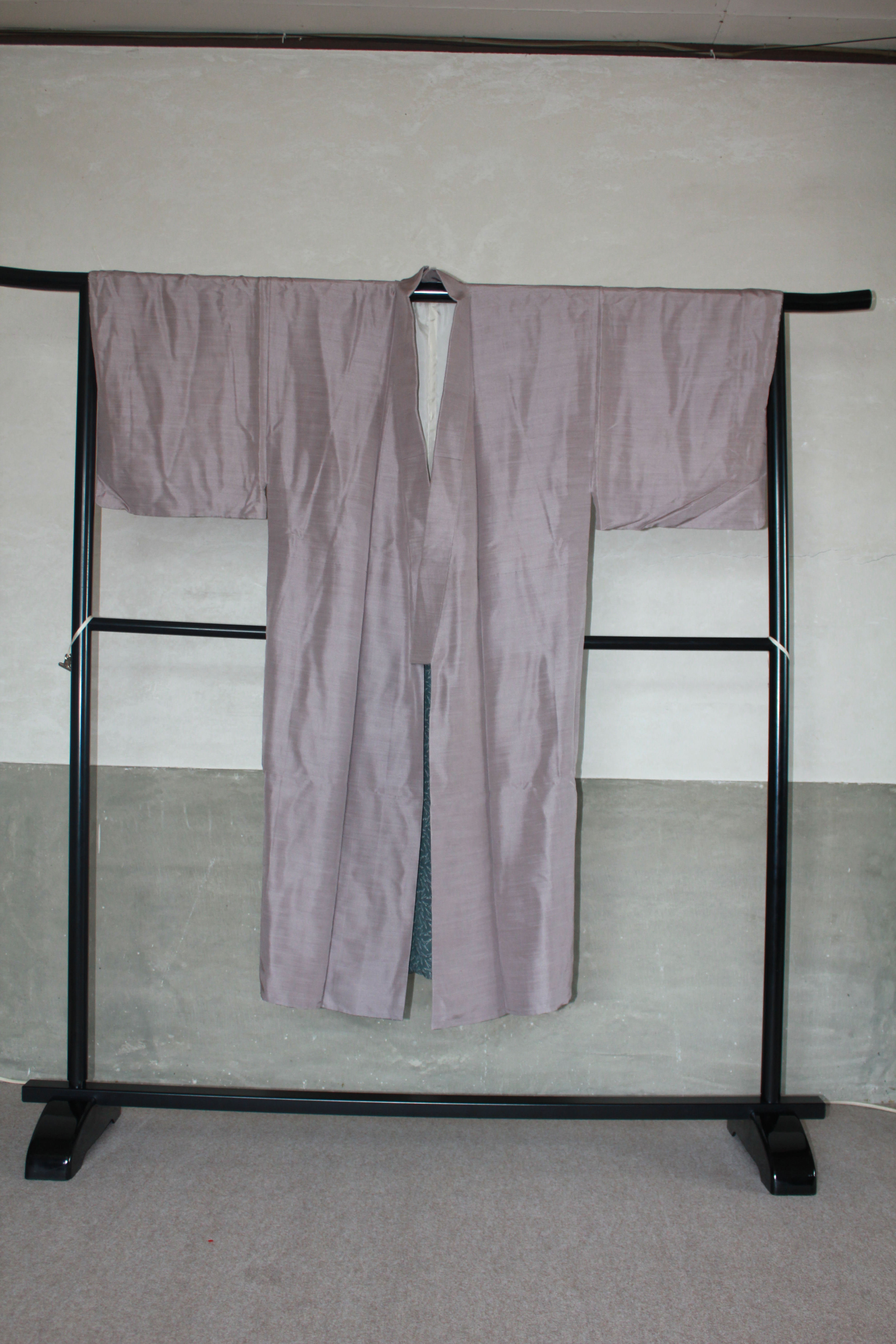 男着物を染め直し長羽織に仕立て直し