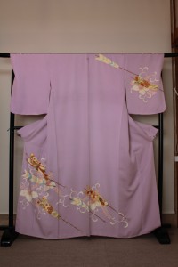 完全お誂え・オーダー着物「矢羽根に桐唐草」