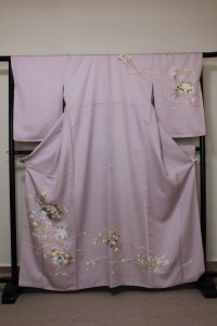 オーダー訪問着「花束・子猫物語」