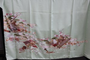 IMG_4075 訪問着「古楽器、絵巻草花」