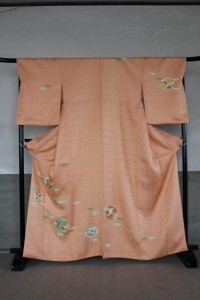 お誂え訪問着「笹に雪輪小花」