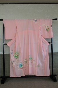 単衣訪問着「流水に花束」