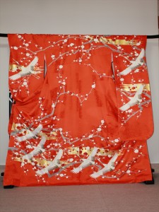 完全お誂え・オーダー振袖「破れ霞・梅に鶴」