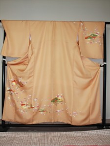 完全お誂え・オーダー訪問着「梅に扇散らし」